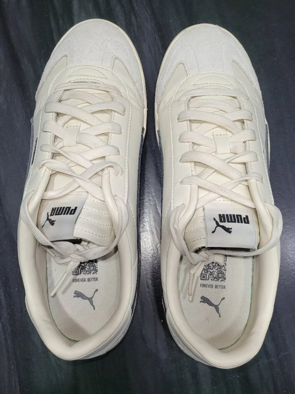 Puma Shoes Men's Size 9.5 White Black PUMA Club 5v5 Sneakers